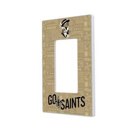 Keyscaper - New Orleans Saints 2024 Illustrated Limited Edition Single Rocker Light Switch Plate - White