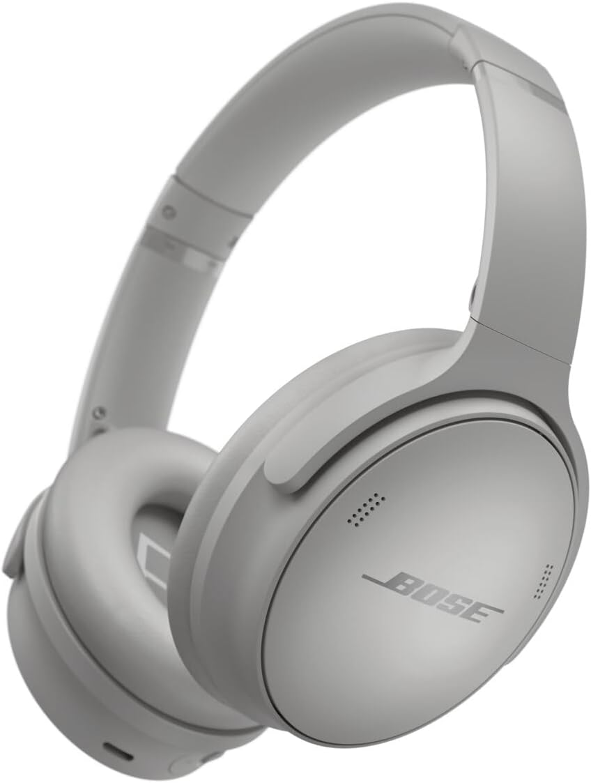 Back. Bose - Bose QuietComfort Headphones Bundle with Fast Charger - Wireless Bluetooth Over-Ear Noise Cancelling (Moonlight Grey) - Moonlight Grey.