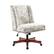 Front. Linon Home Décor - Donora Cow Print Microfiber Fabric Adjustable Office Chair With Wood Base - Beige.