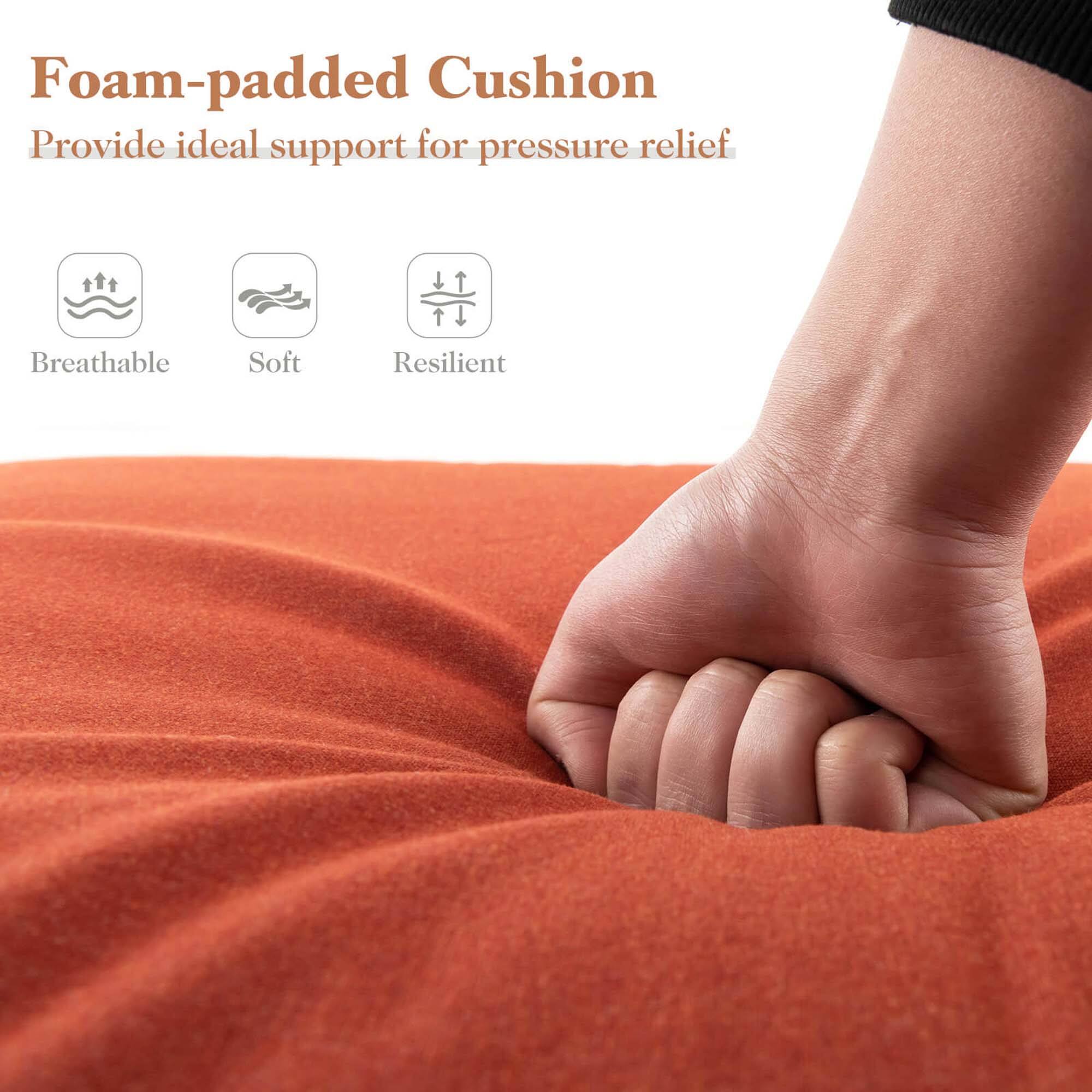 Foam-padded Cushion  
Provide ideal support for pressure relief  

Breathable  
Soft  
Resilient