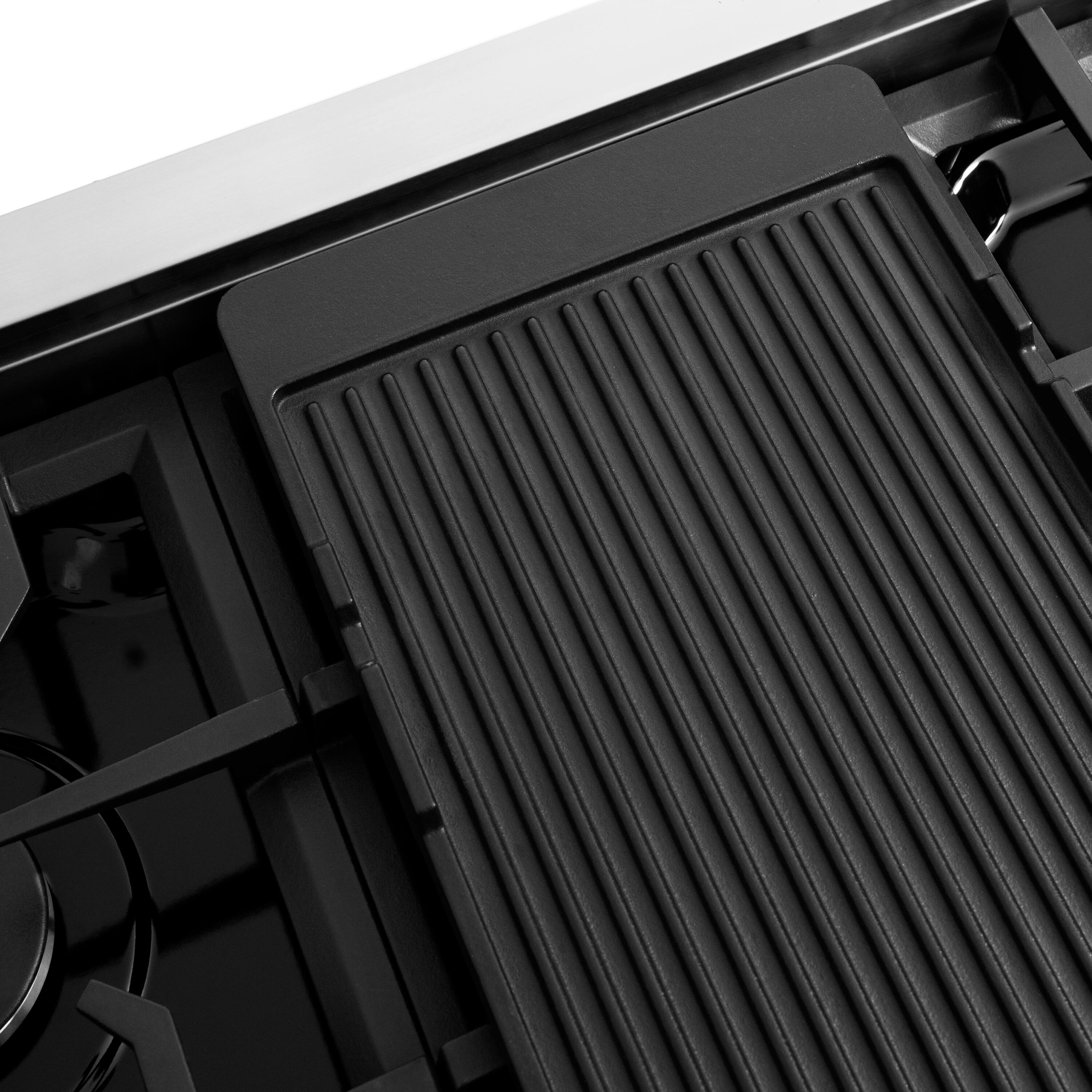 Alt View 13. ZLINE - ZLINE 48 in. Paramount Gas Rangetop with 8 Burners and Porcelain Cooktop in Stainless Steel (SRT48) - Stainless Steel.