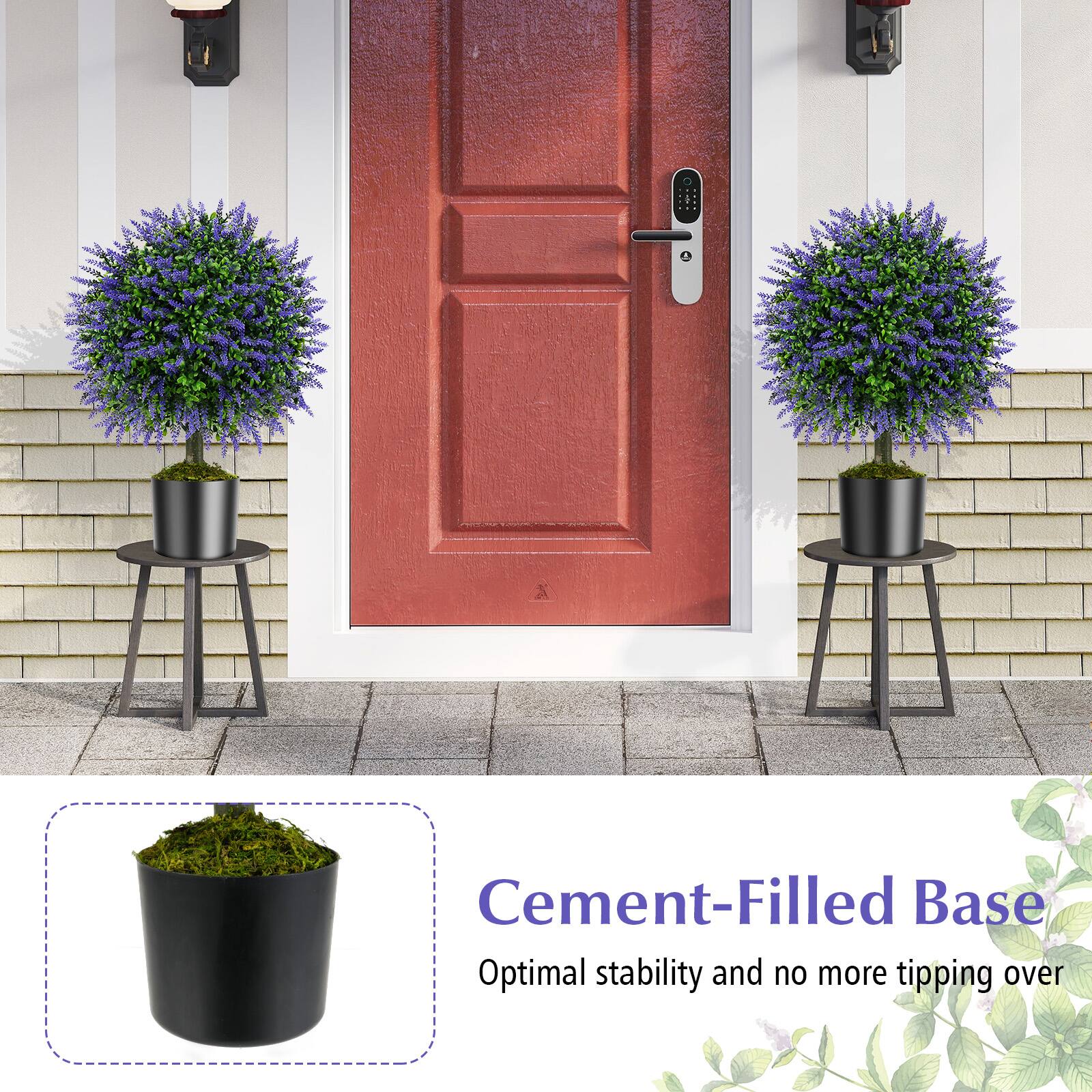 Cement-Filled Base  
Optimal stability and no more tipping over