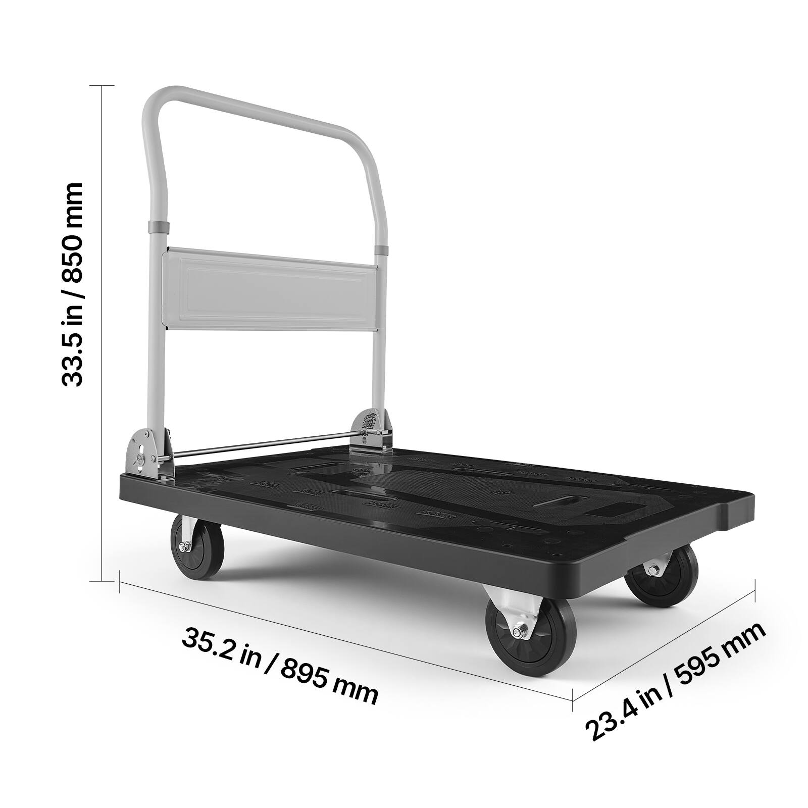33.5 in / 850 mm  
35.2 in / 895 mm  
23.4 in / 595 mm