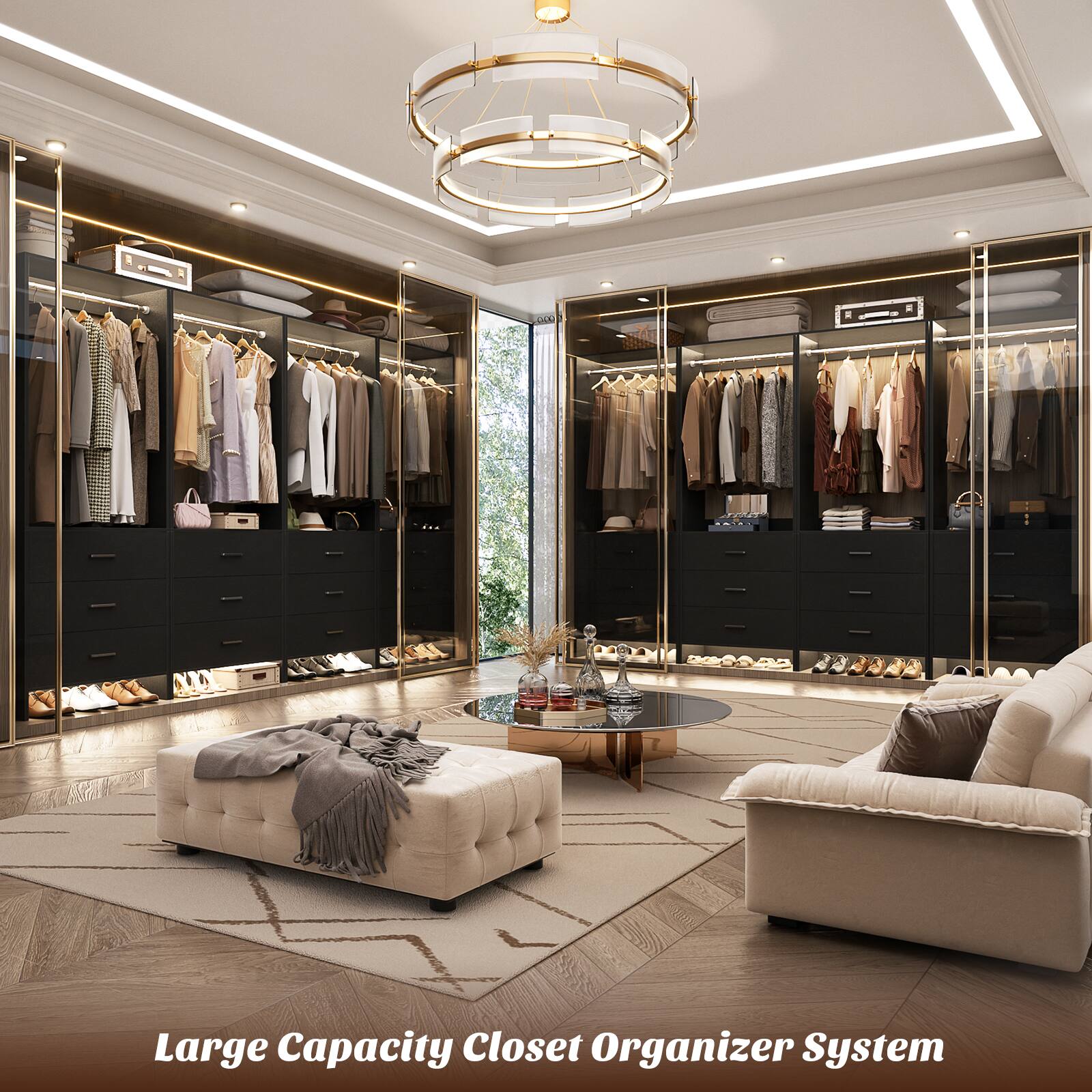 Large Capacity Closet Organizer System