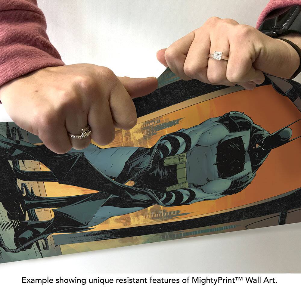 Example showing unique resistant features of MightyPrint™ Wall Art.