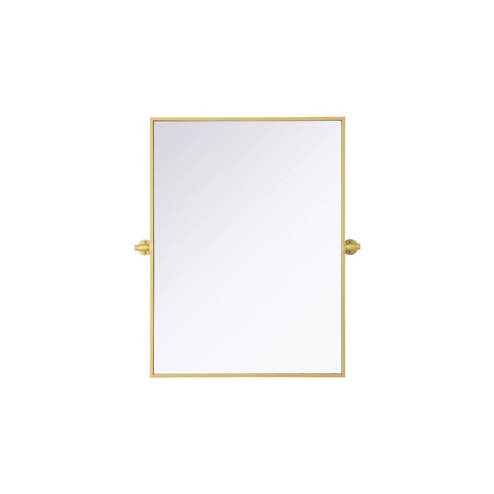Alt View 6. Elegant Kitchen and Bath - Amoura 24X32 Pivot Mirror In Brass - Brass.