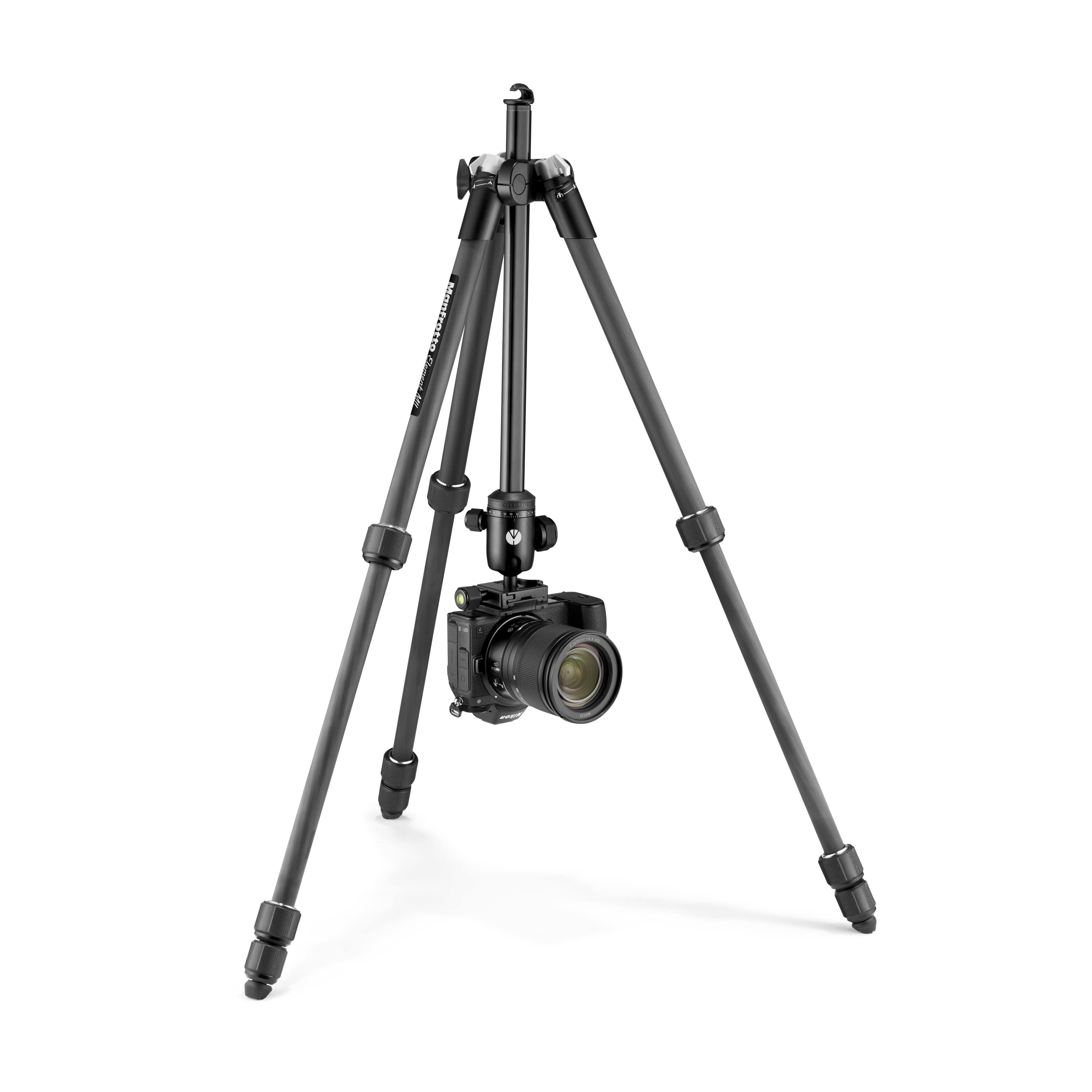 Alt View 13. Manfrotto - Element MII Mobile Bluetooth Carbon Fiber Traverler Tripod - Black.
