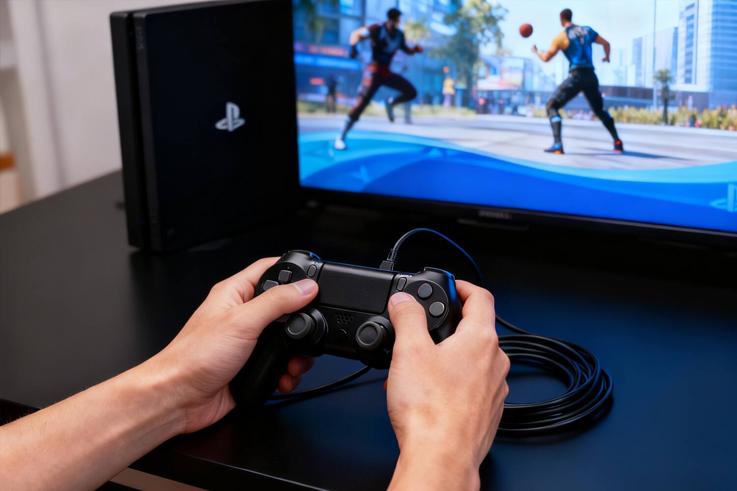 Alt View 12. NEXT - Extra Long USB Micro 9' Play + Charge Cable For PlayStation 4 - Black.