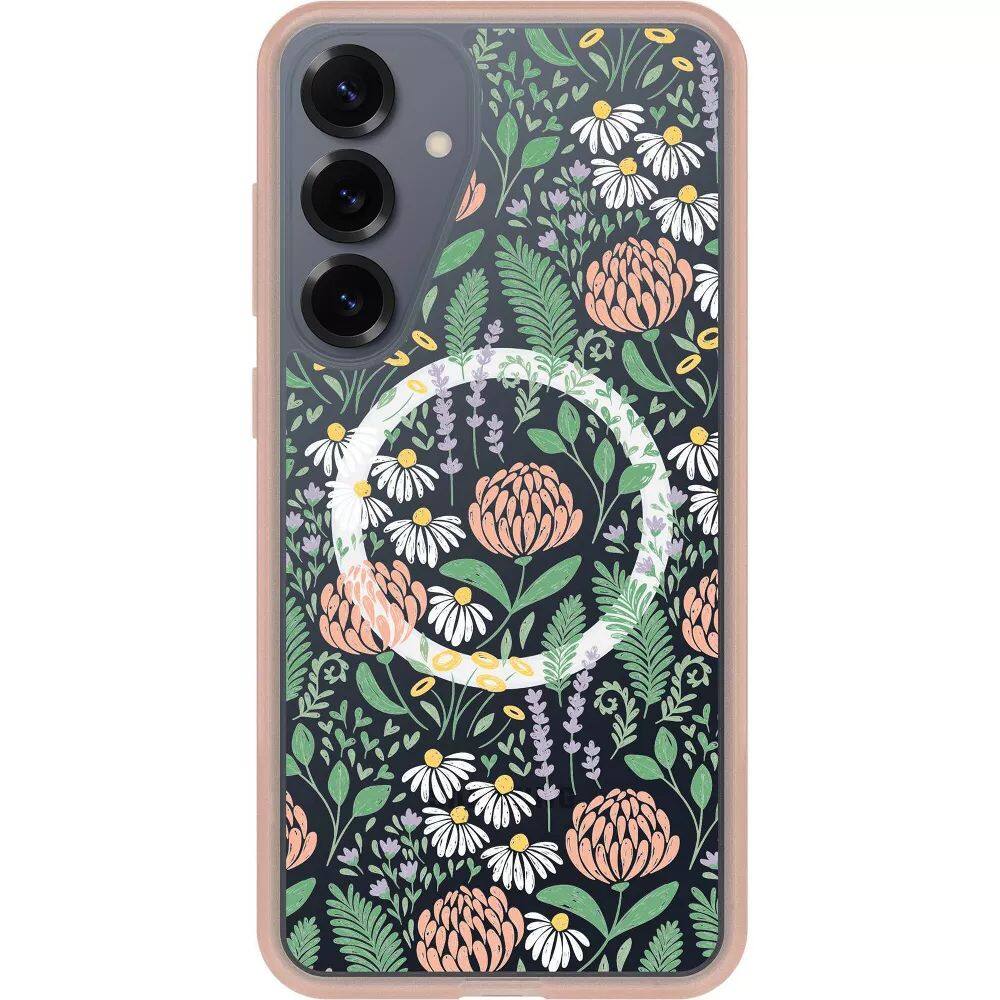 Front. OtterBox - OtterBox Samsung Galaxy S25+ Symmetry Series Case with Magnets - Peachy Bloom - Peachy Bloom.