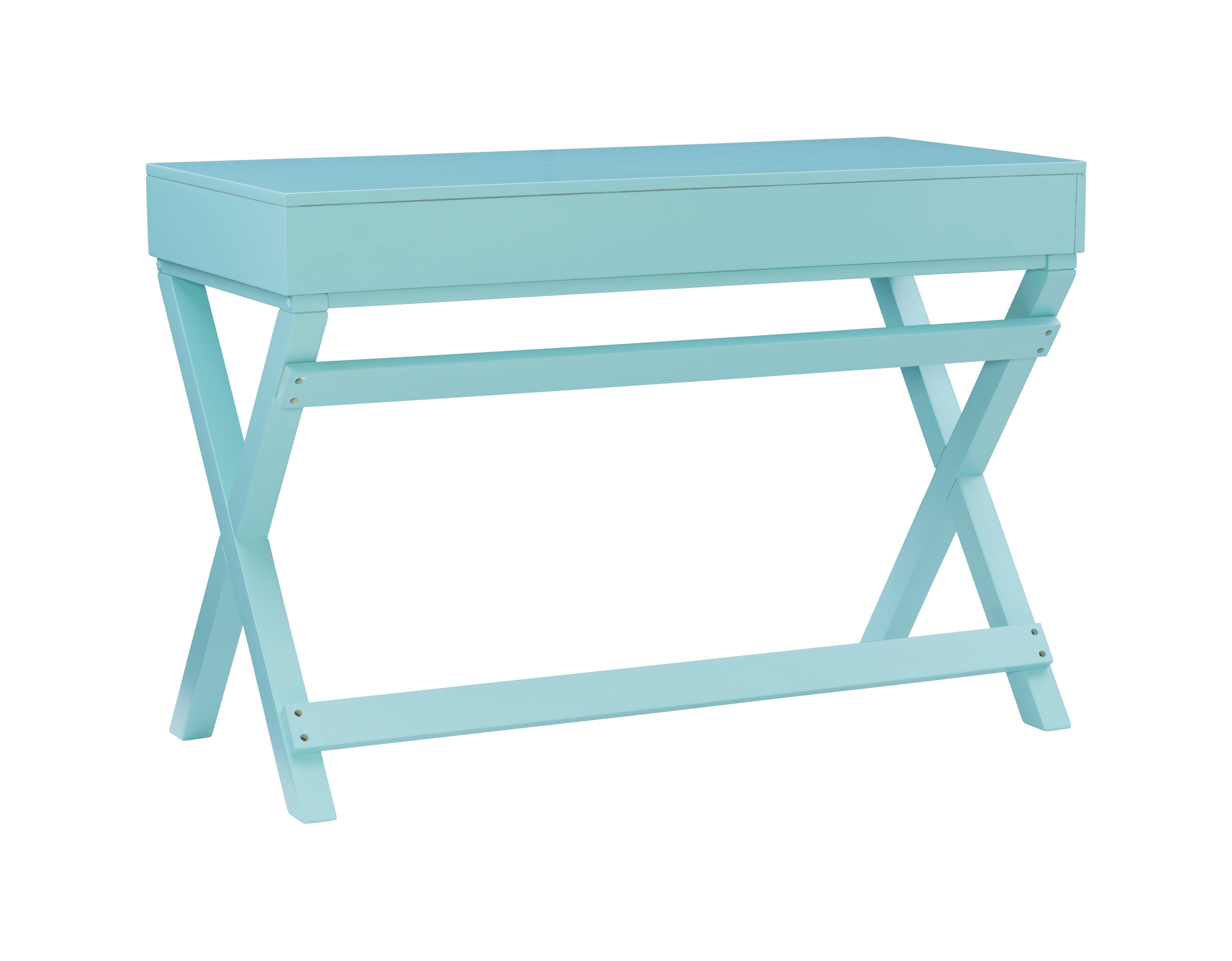 Alt View 11. Linon Home Décor - Penrose Two-Drawer Campaign-Style Writing Desk - Blue.
