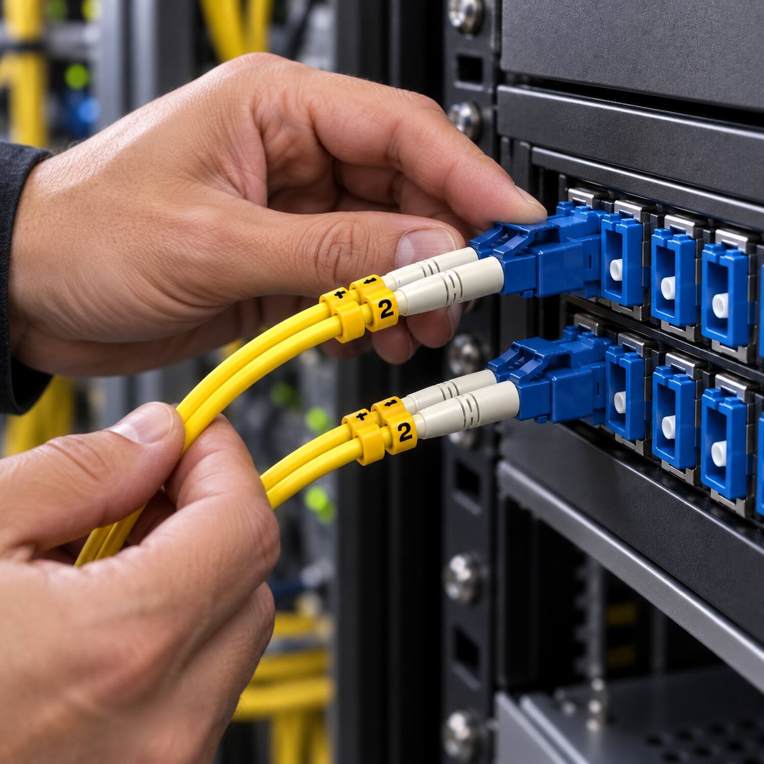 Back. Sanoxy - 20m LC/LC Duplex 9/125 Single Mode Fiber Optic Cable - Multi.