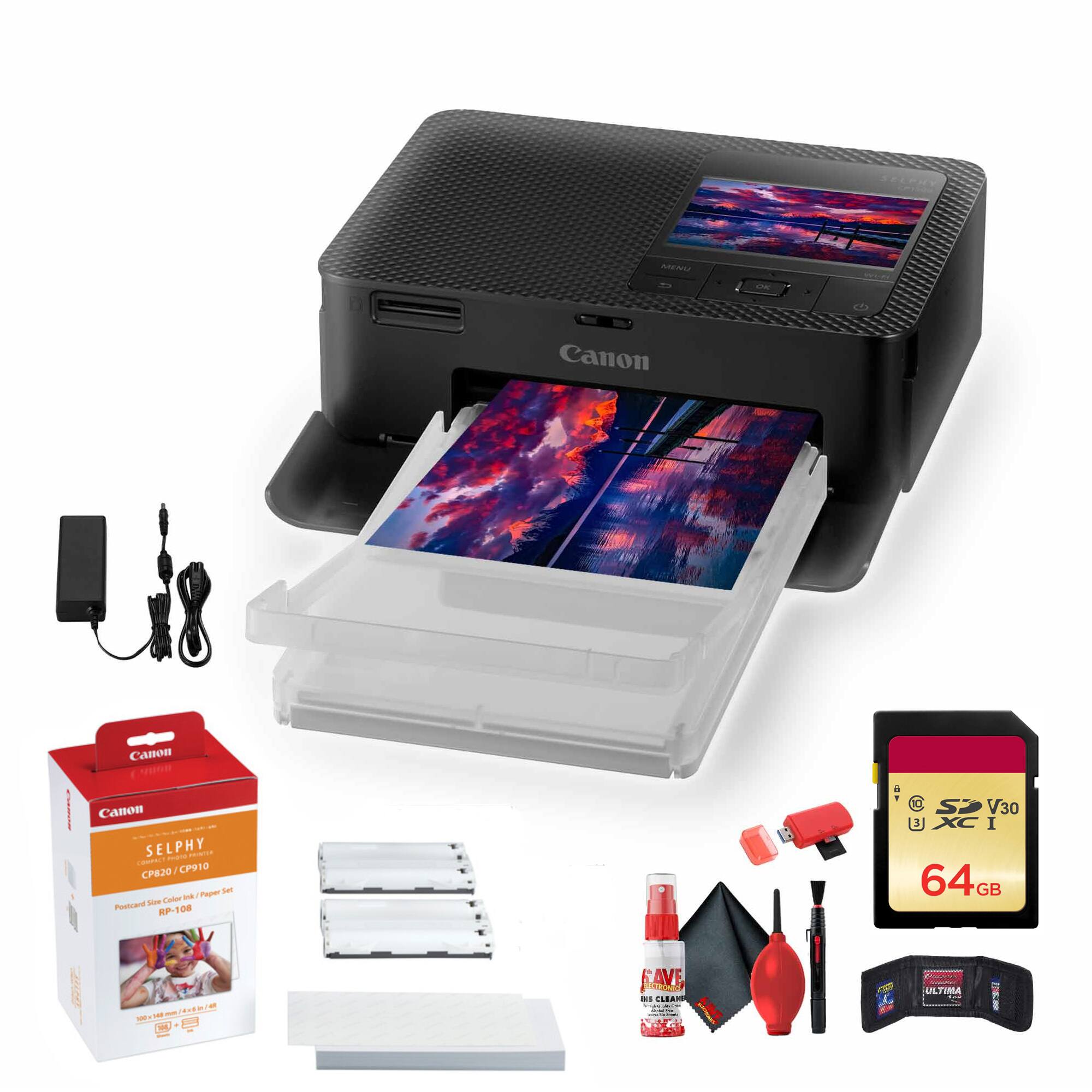 Canon SELPHY - CP620/CP910  
Canon SELPHY Paper San - RP-108  
Canon V30 XC I 64GB  
Canon Cleaning Solution  
Canon Cleaning Tool  
Canon Cleaning Cloth  
Canon USB Cable