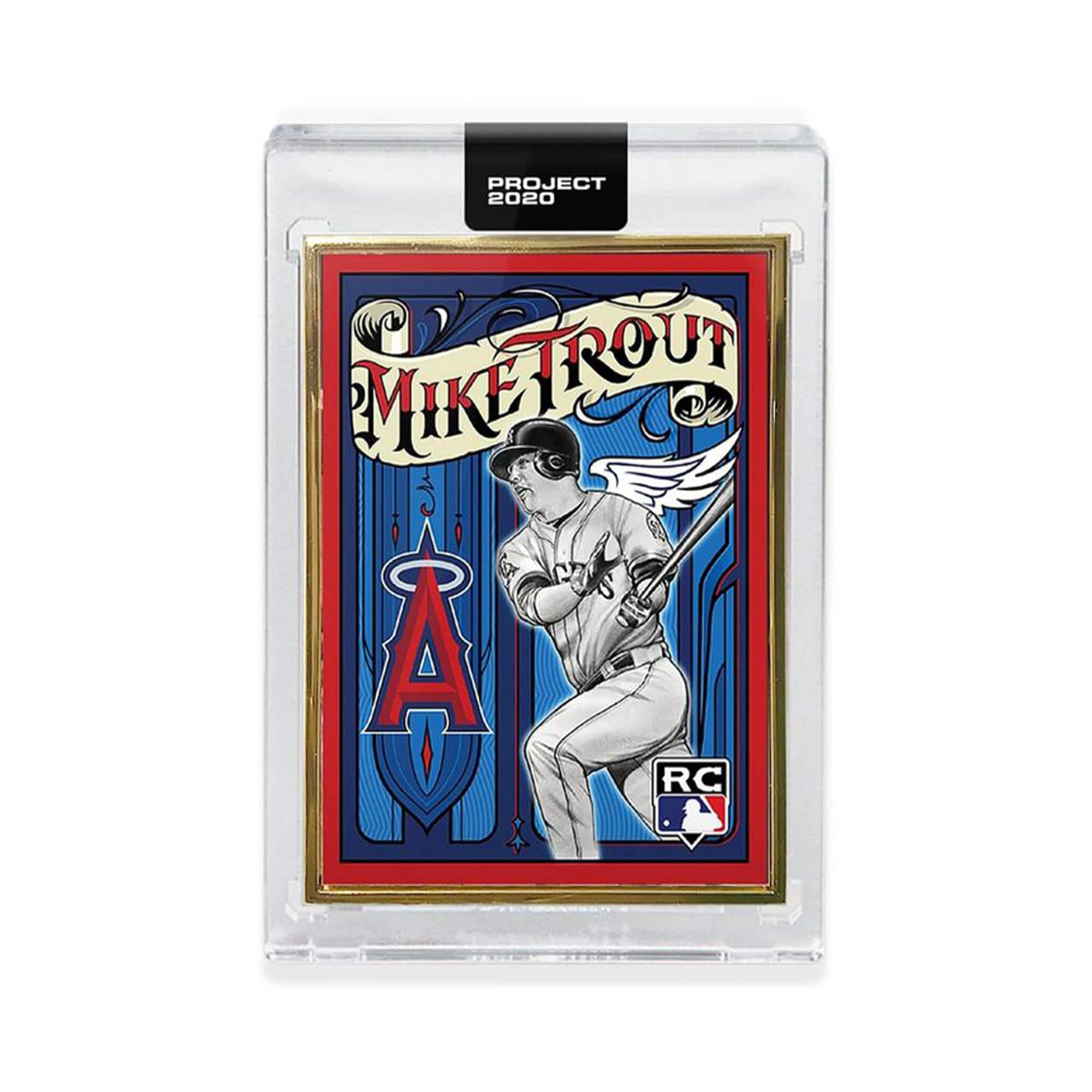 Topps - PROJECT 2020 Card 400 - 2011 Mike Trout by Mister Cartoon - Blue
