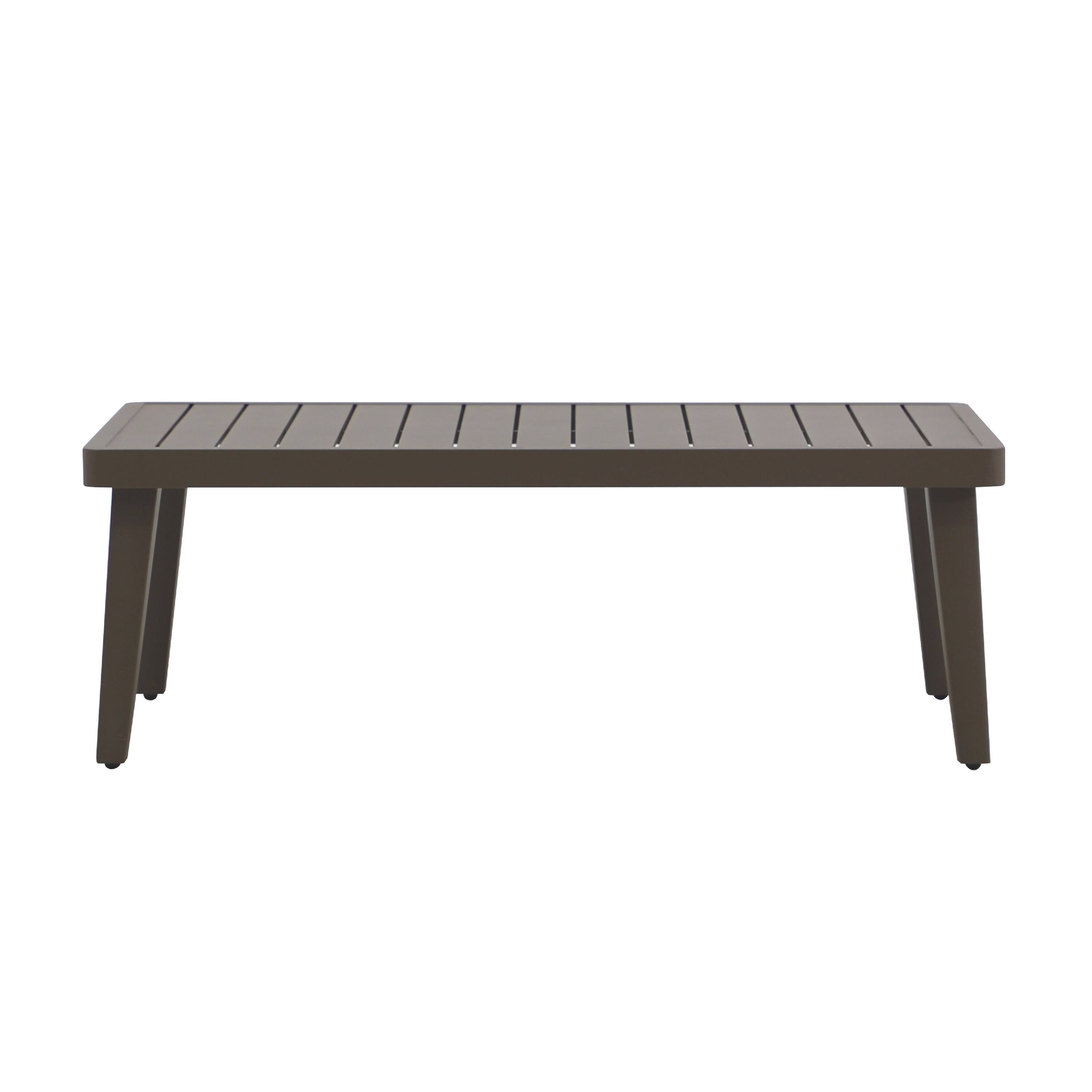 Manhattan Lane Geny Patio Coffee Table Aluminum, Rectangular 49 Inch ...