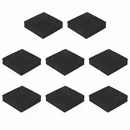Unique Bargains - Single Sided Speaker Isolation Pads 80x80x20mm Square EVA Acoustic Foam Anti-Vibration Feet for Speaker Subwoofer, 8pcs - Black