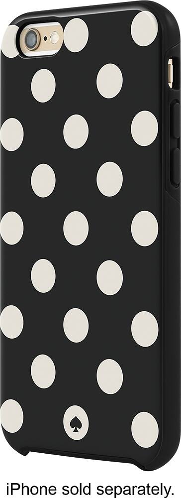 Front. kate spade new york - Hybrid Hard Shell Case for Apple® iPhone® 6 and 6s - Le Pavillion Black/Cream.