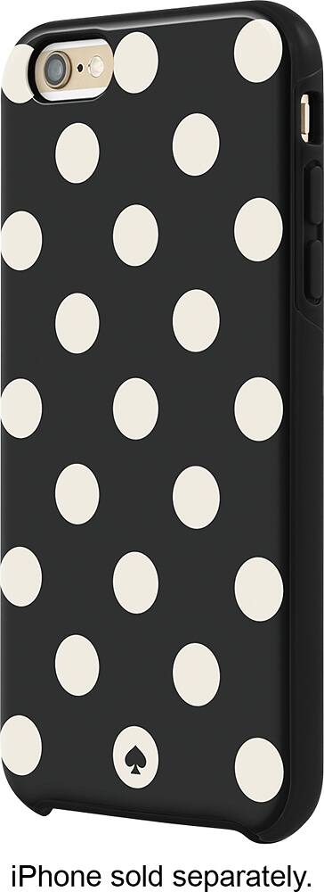 Front. kate spade new york - Hybrid Hard Shell Case for Apple® iPhone® 6 Plus and 6s Plus - Black/Cream.