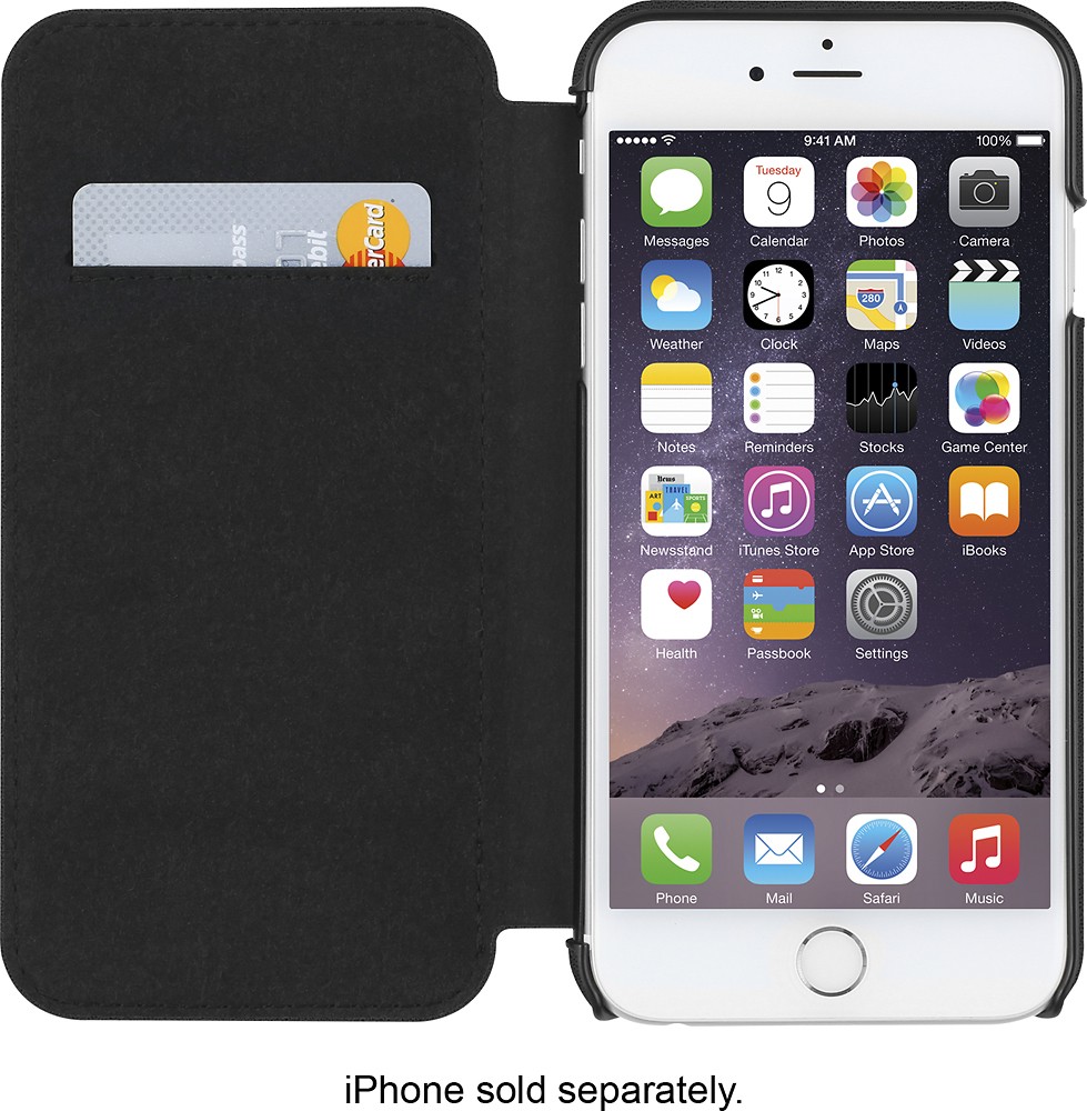 Just Mobile Quattro Carrying Case (Folio) Apple iPhone 6S, iPhone 6 - Black