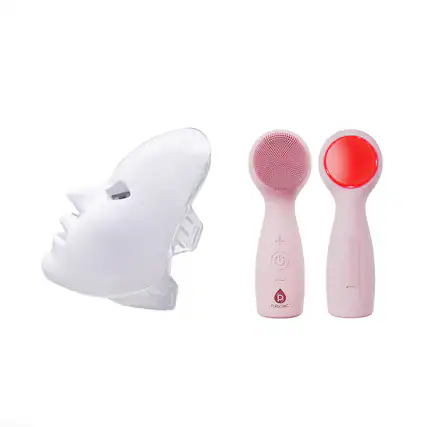 Front. Pursonic - 7-in-1 LED Light Therapy Face Mask & Pursonic 3-in-1 Facial Cleansing Device.