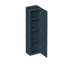Boyel Living - 18-in W x 42-in H x 12-in D Shaker RTA Kitchen Wall Cabinet with Soft-Close - Charcoal Blue