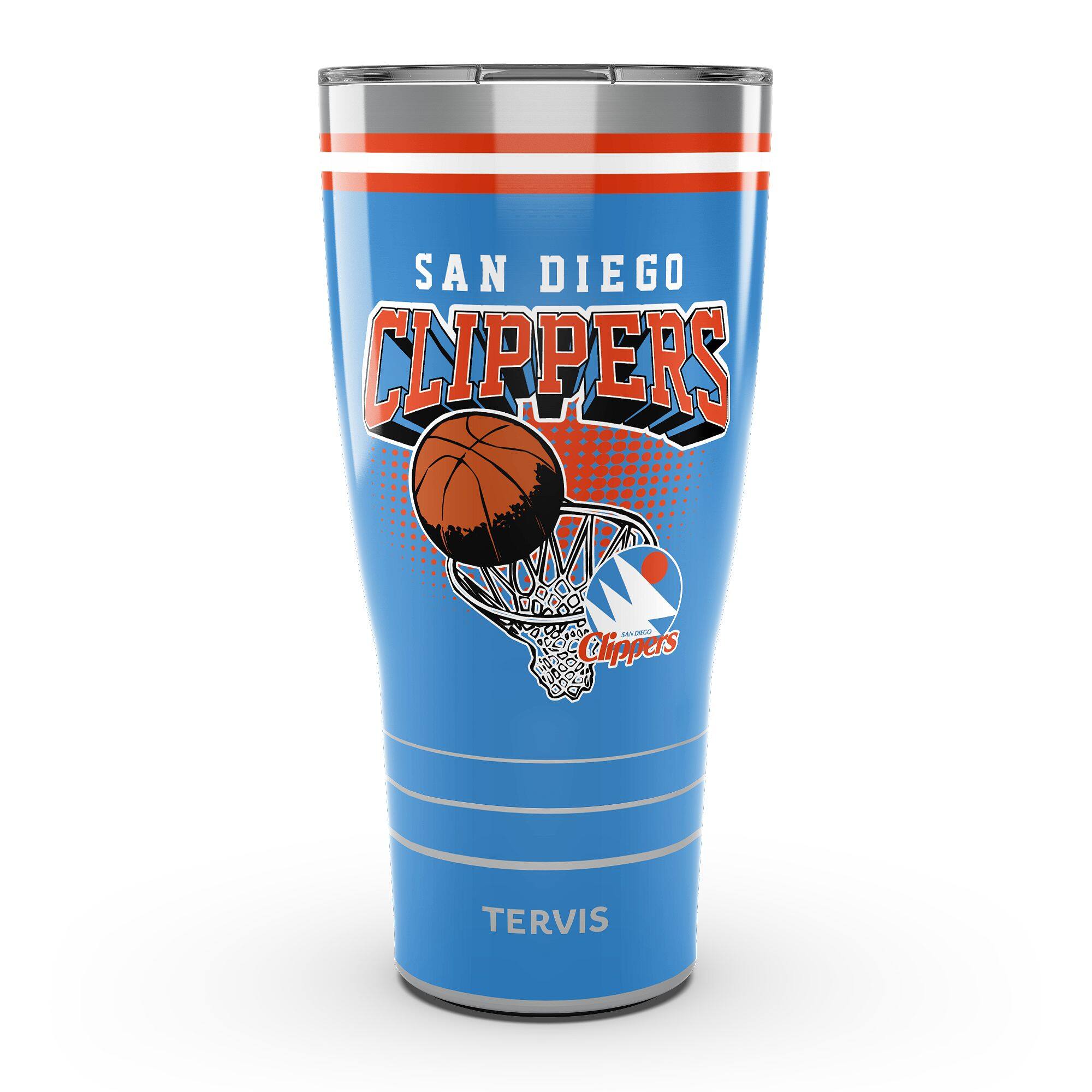 Tervis - San Diego Clippers 30oz. DuraPrint-- Vintage Stainless Steel Travel Tumbler - Multicolor