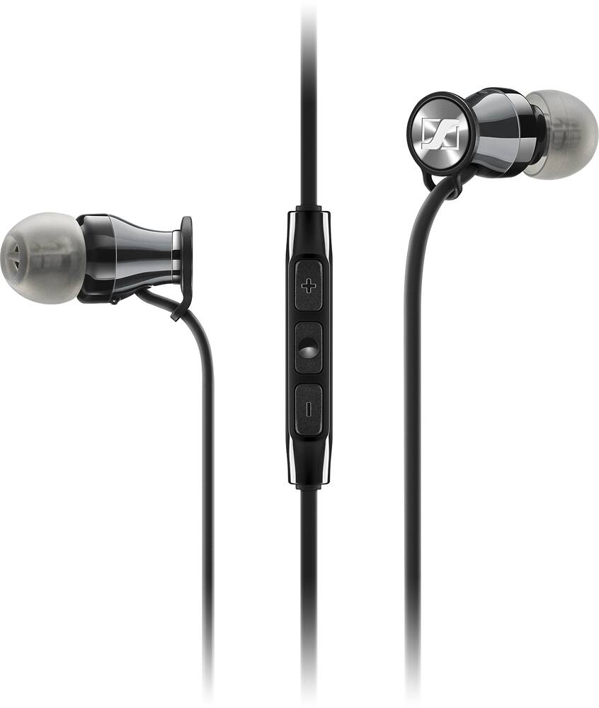 Front. Sennheiser - MOMENTUM Earbud Headphones - Black Chrome.
