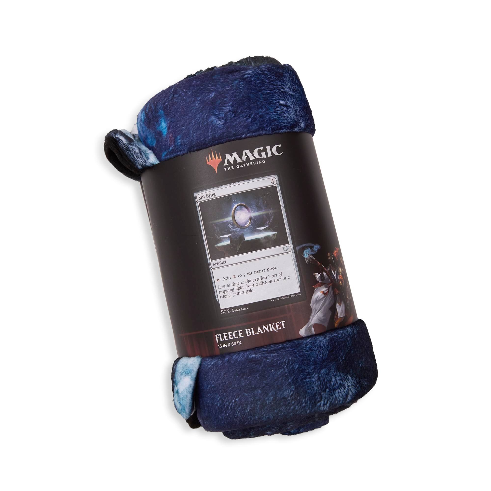MAGIC THE GATHERING

Sol Ring
W Artifact
Add 2 to your mana pool. 2 " mod and of Add artificer's in : the distant sour sonics it y from J Lest light trapping purest gold. ring of DEI

FLEECE BLANKET 45INX63 IN