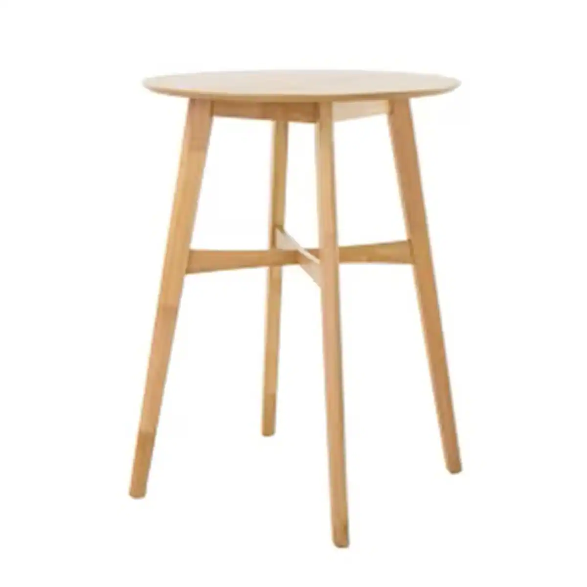 Back. Loheer - Loheer Mid Century Modern Round Bar Table, 42 Inch High Oak Finish Dining Table - Oak.