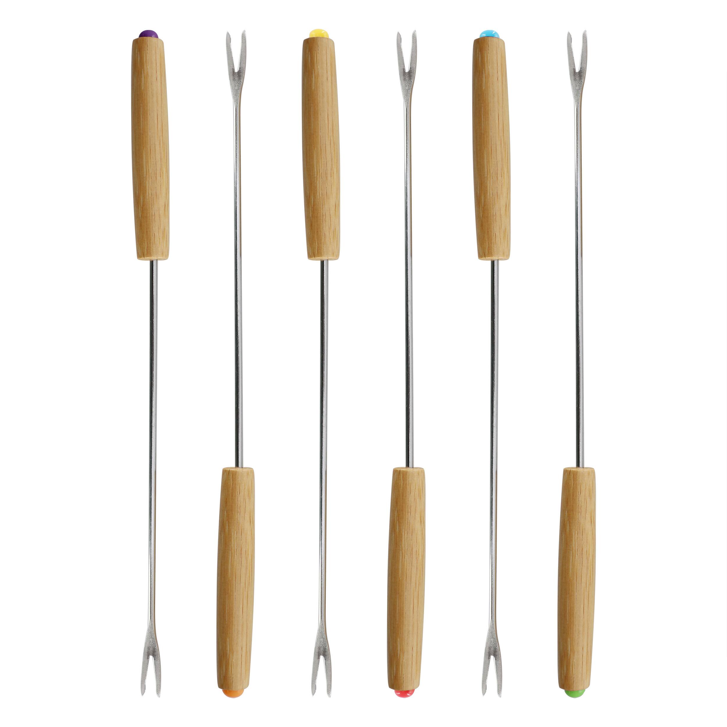 Alt View 5. MegaChef - MegaChef Enameled Cast Iron Fondue Pot with 6 Serving Forks in Green - Green.