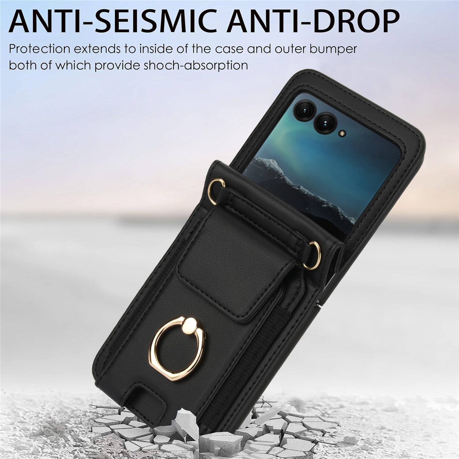 ANTI-SEISMIC ANTI-DROP  
Protection extends to inside of the case and outer bumper both of which provide shock-absorption