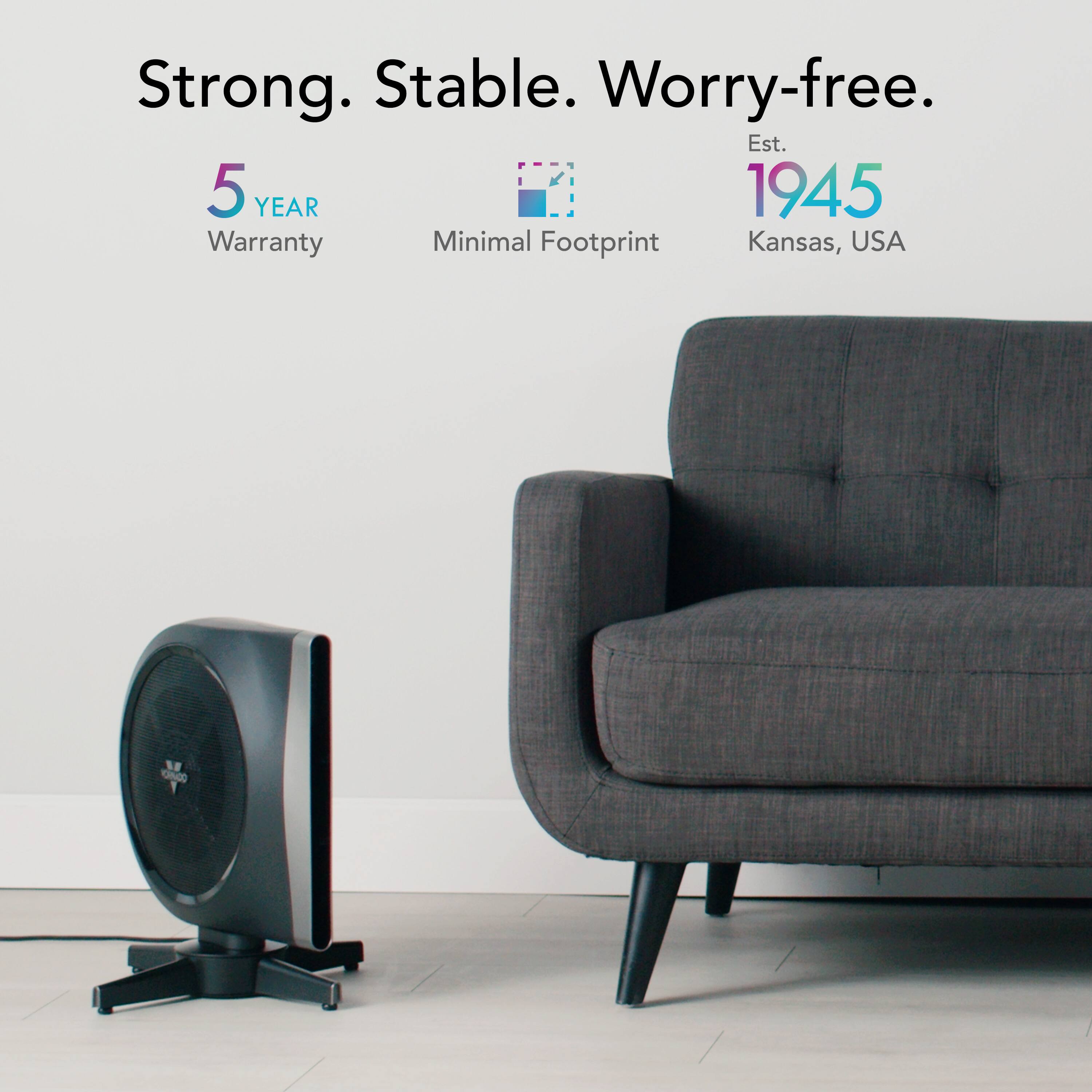 Strong. Stable. Worry-free. Est. 1945. 5-year warranty. Minimal footprint. Kansas, USA.