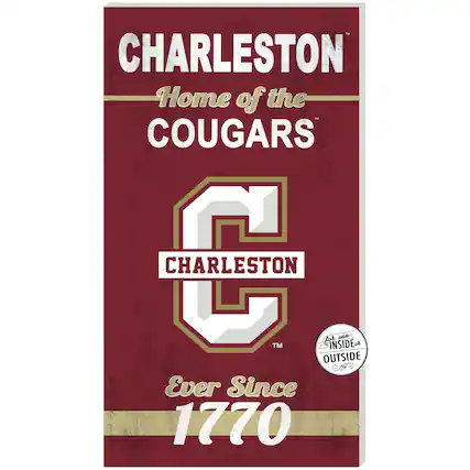 CHARLESTON
Home of the COUGARS
CHARLESTON
Ever Since 1770
For use INSIDE or OUTSIDE
