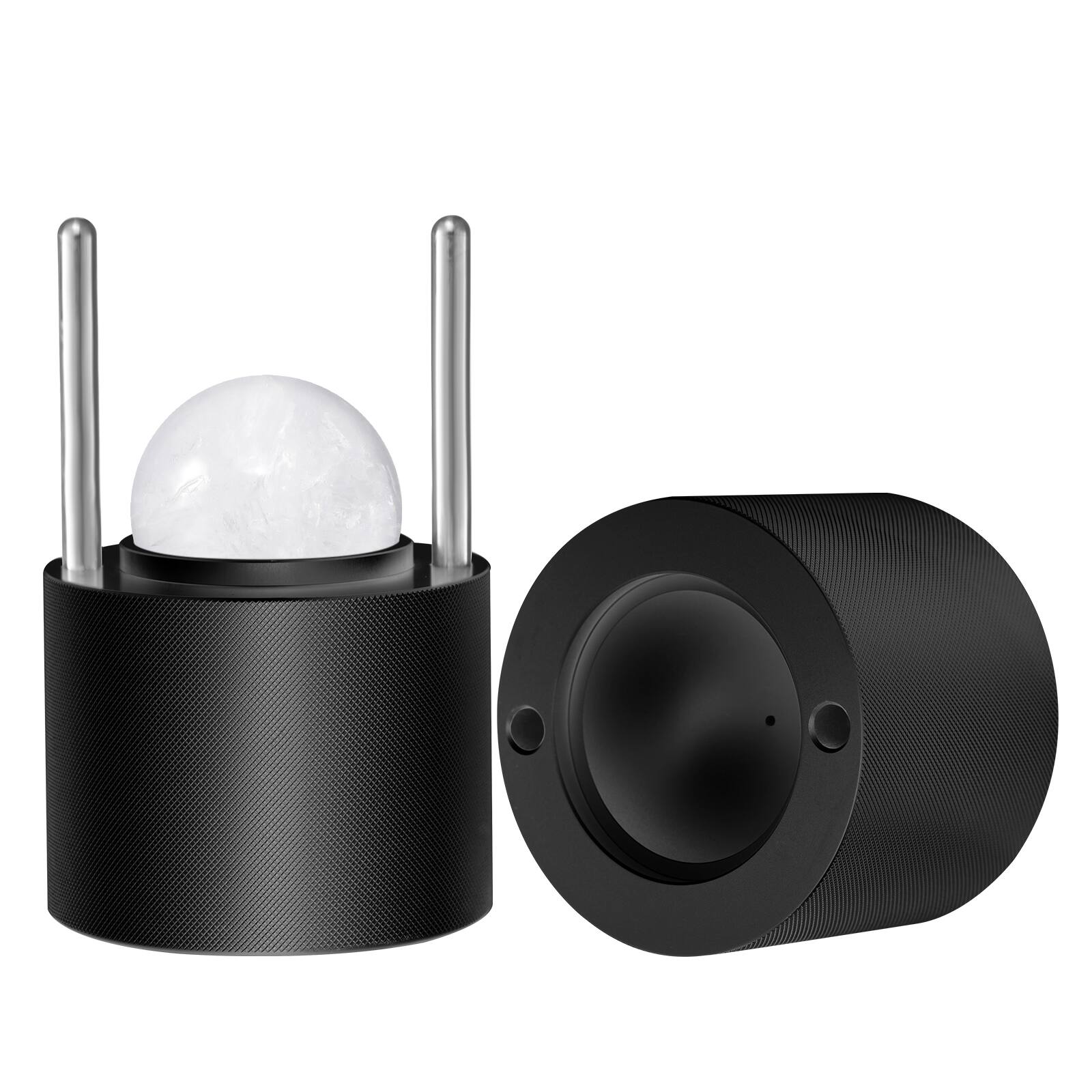 Alt View 5. VEVOR - Ice Ball Press Kit, Aviation Aluminum Ice Press with Ice Block Mold, Large Mat, Tong, Drip Tray - Black.