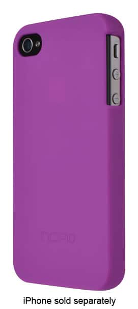 Front. Incipio - feather Snap-On Case for Apple® iPhone® 4 and 4S - Matte Bright Purple.