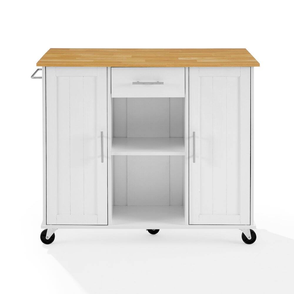 Alt View 6. Crosley Furniture - Stella Kitchen Cart - White.