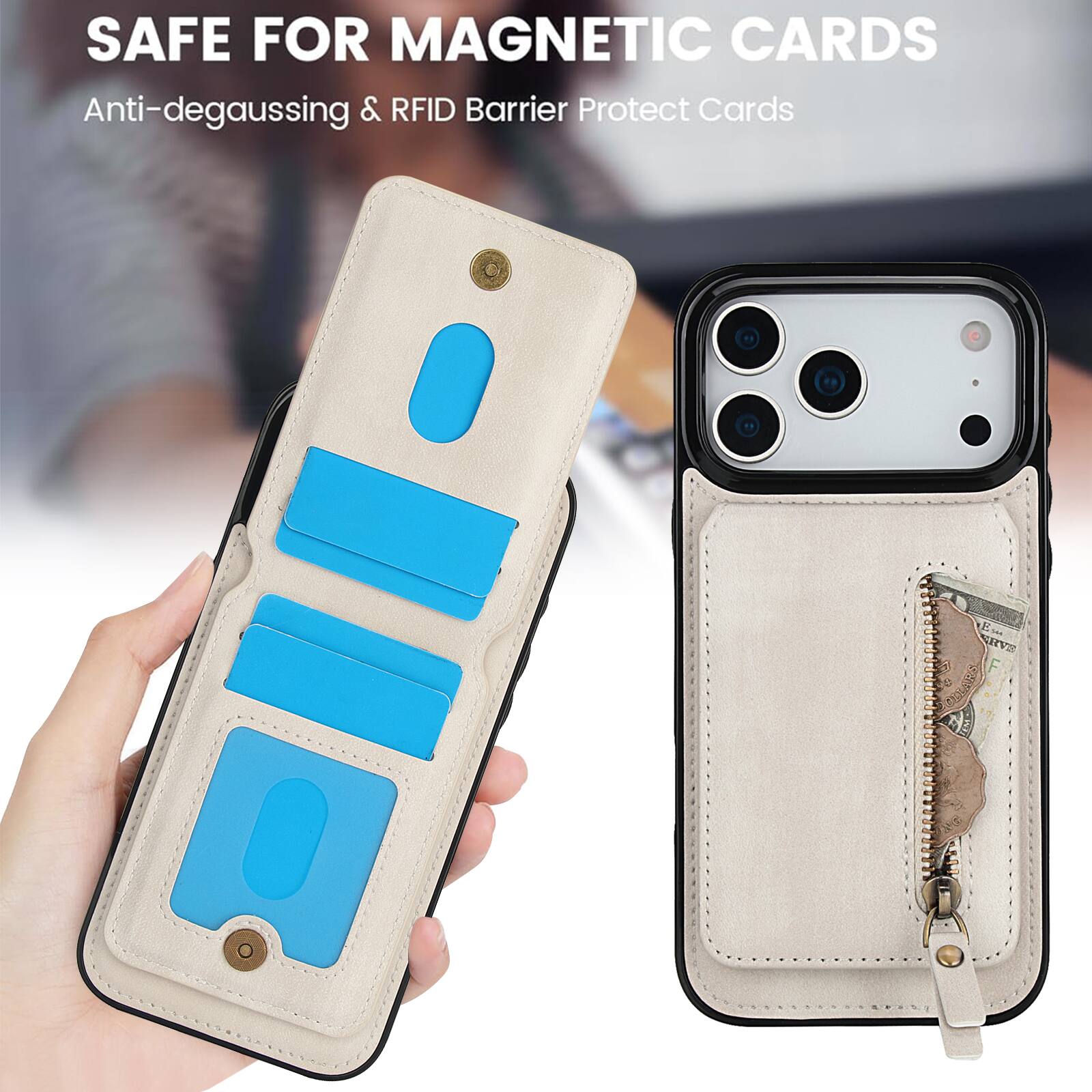 SAFE FOR MAGNETIC CARDS  
Anti-degaussing & RFID Barrier Protect Cards