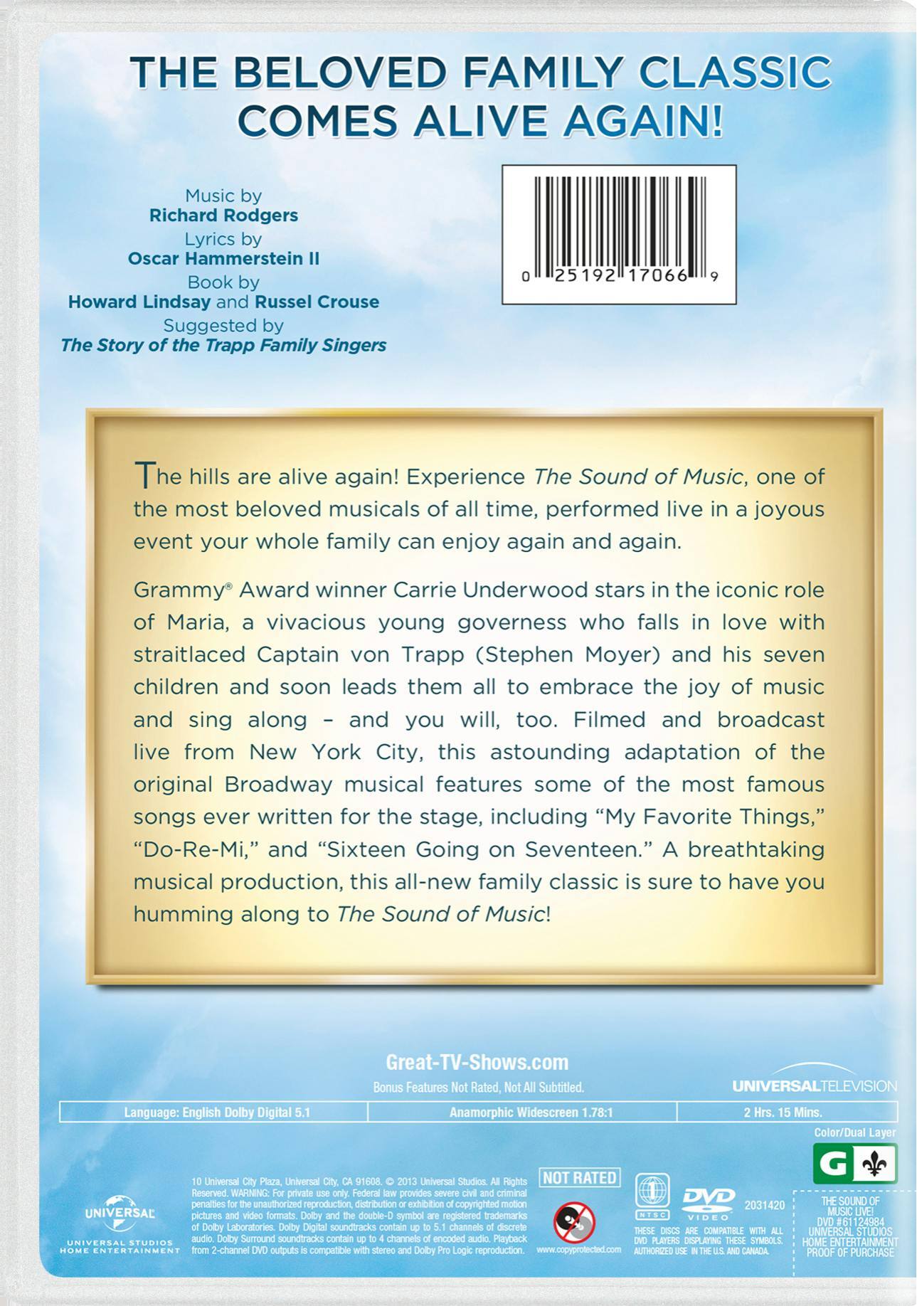 Angle. The Sound of Music Live! [DVD].