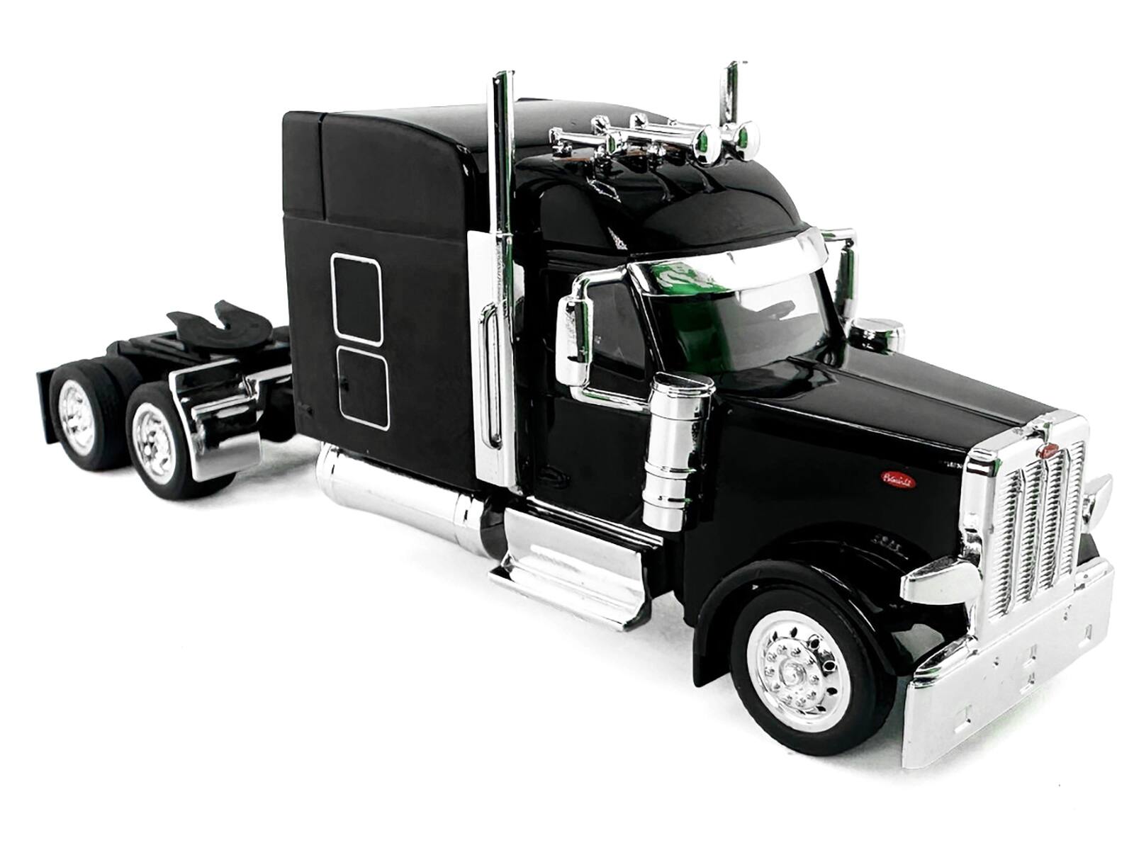 Alt View 1. HO Logistics Replicas - Peterbilt 589 with Stand Up Sleeper Cab Black 1/87 (HO) Scale Plastic Model Car by HO Logistics.