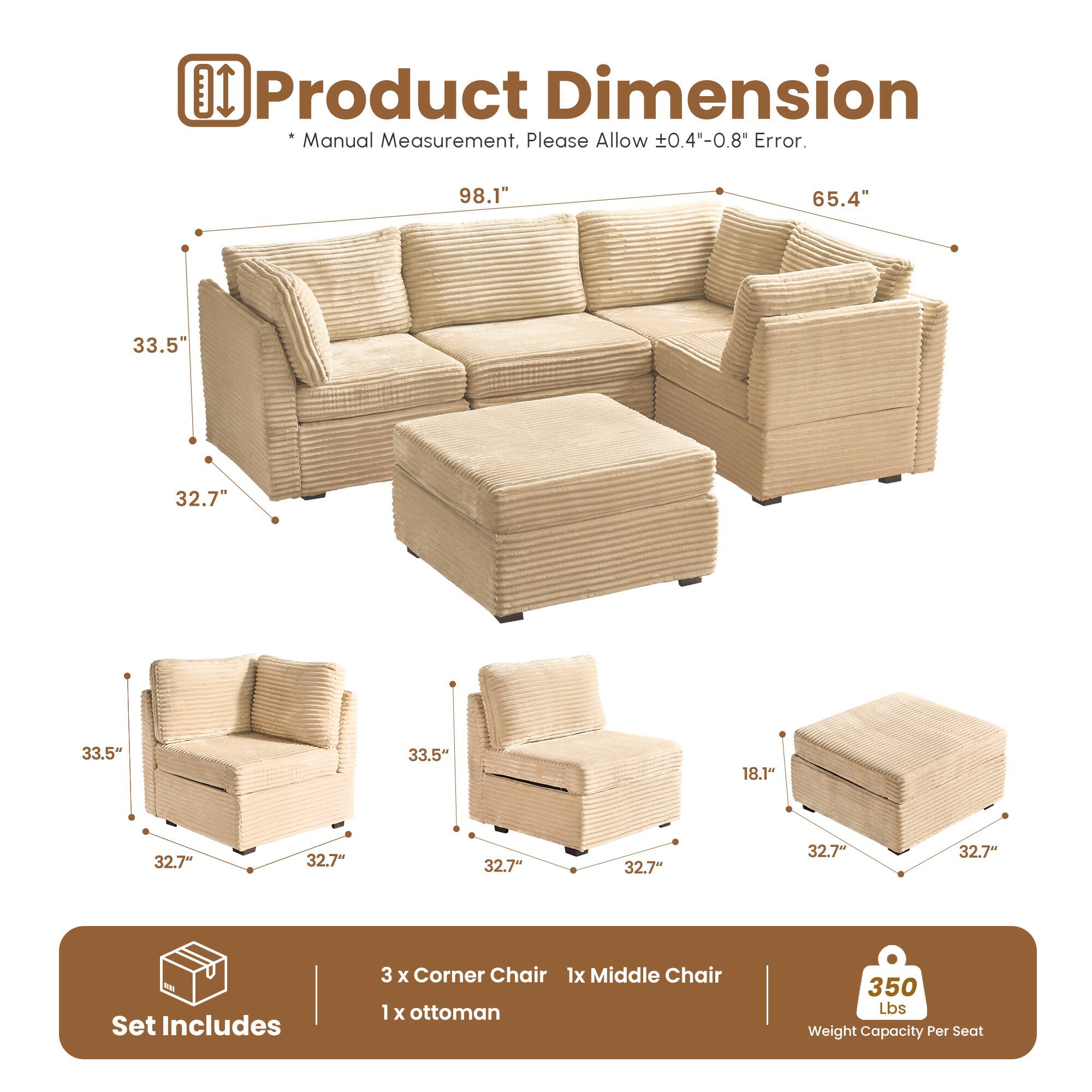 Ovios Modular Sectional Sofa - Thumbnail 4