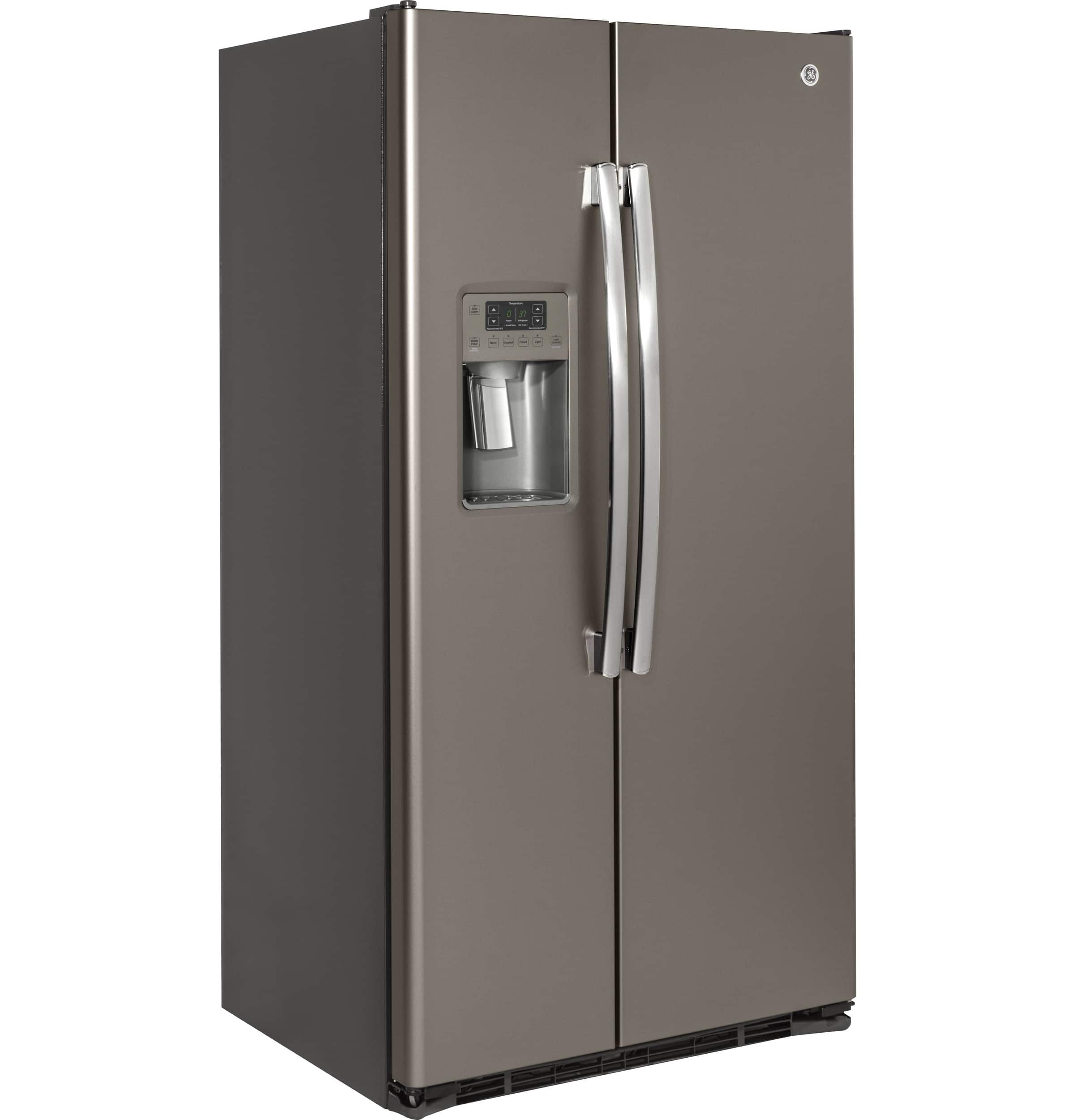 Alt View 14. GE - 21.9 Cu. Ft. Side-by-Side Counter-Depth Refrigerator - Slate.