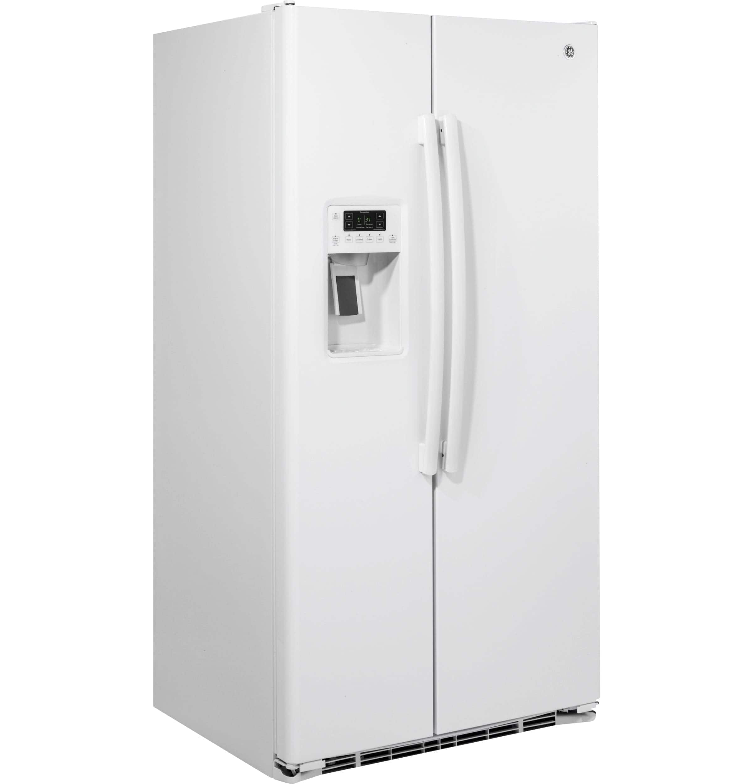 Alt View 14. GE - 21.9 Cu. Ft. Side-by-Side Counter-Depth Refrigerator - White.