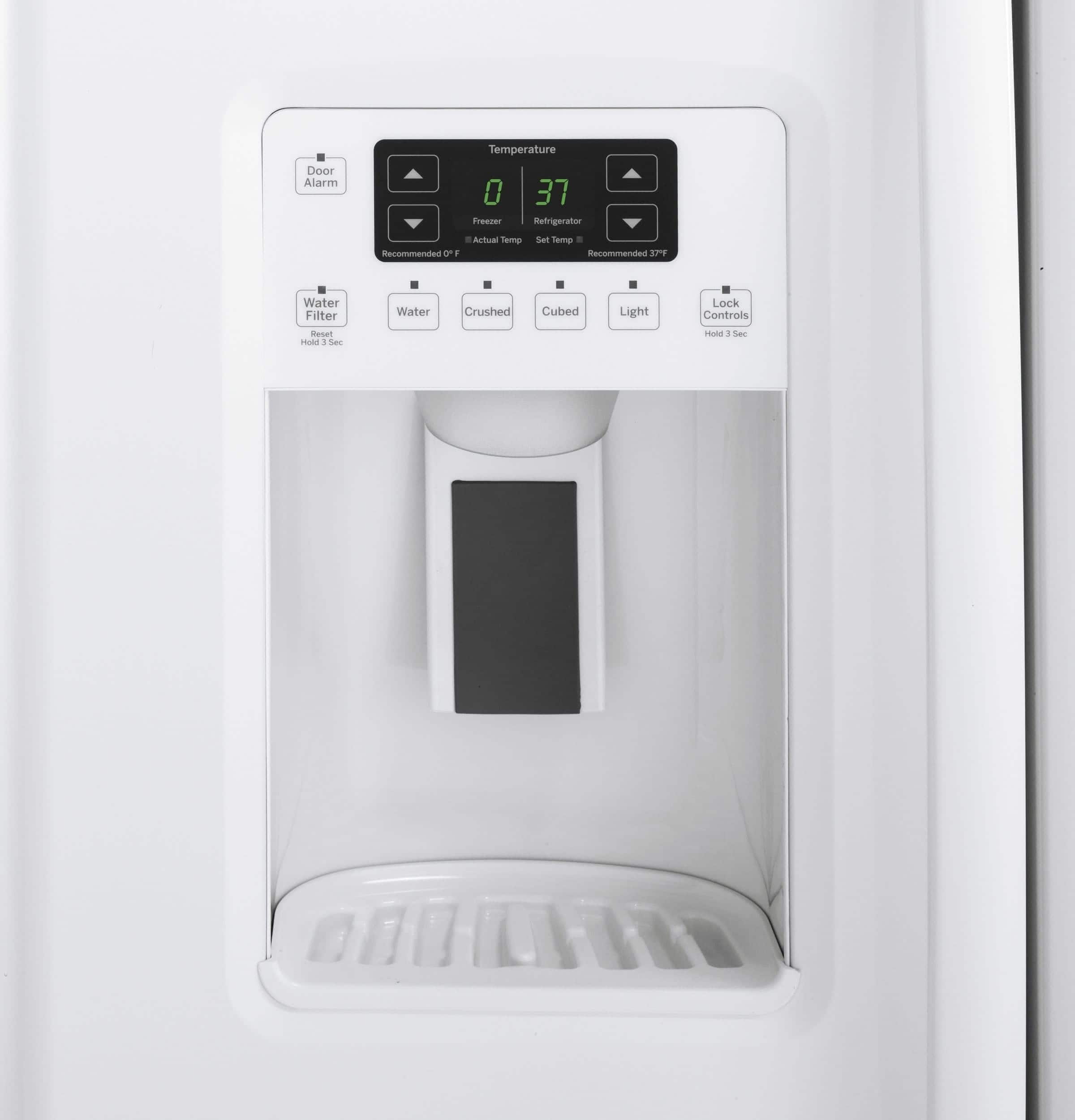 Alt View 15. GE - 21.9 Cu. Ft. Side-by-Side Counter-Depth Refrigerator - White.