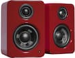 Kanto - YU2 3" 2-Way Powered Desktop Speakers (Pair) - Gloss Red - Larger Front
