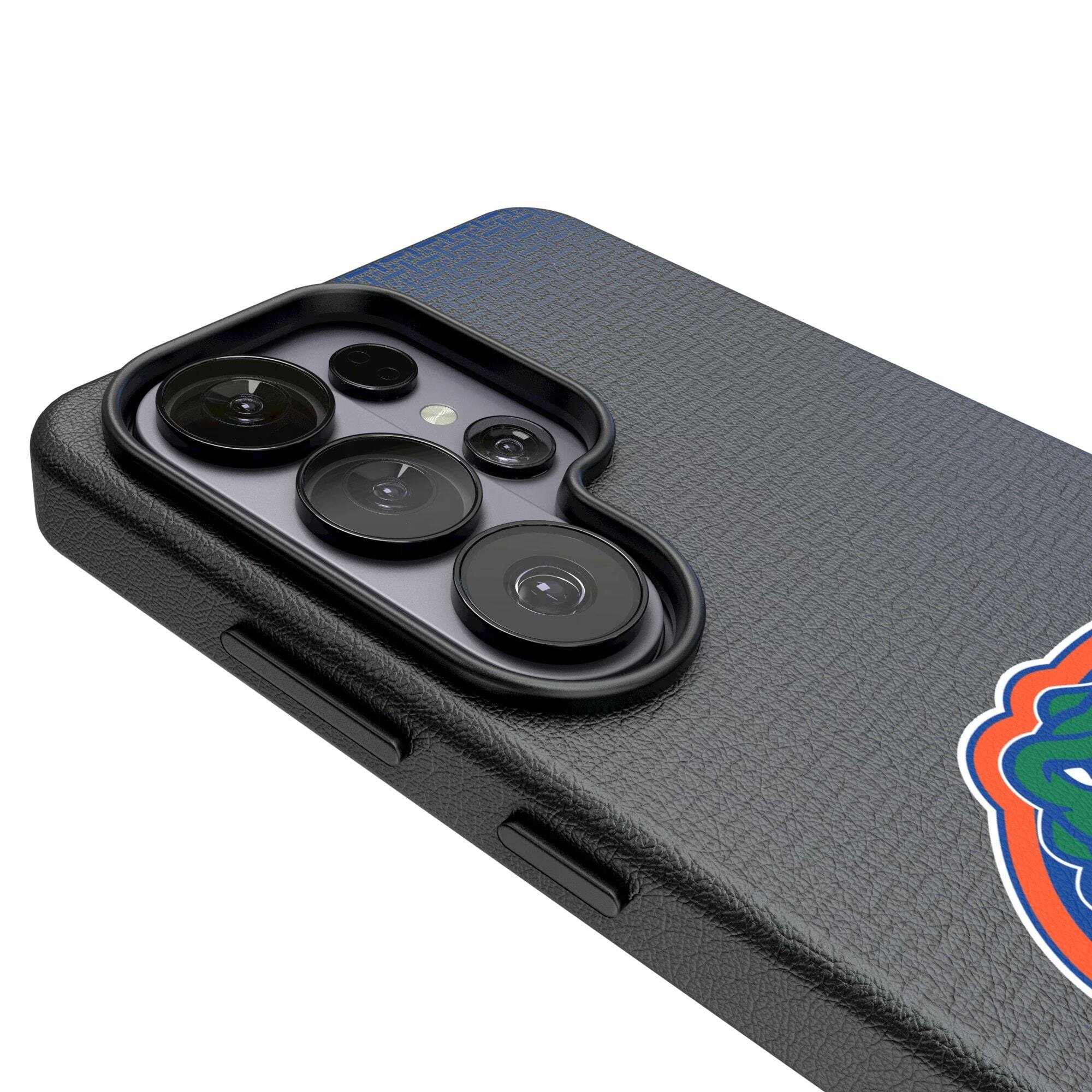 Alt View 2. Keyscaper - Florida Gators Linen Galaxy Magnetic Bump Case - S25 Ultra - Black.