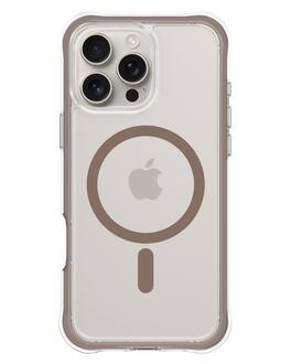 Ornarto - Air Case for iPhone 16 Pro Max Clear,Compatible with MagSafe,Military-Grade Drop Protection Case - Desert Titanium
