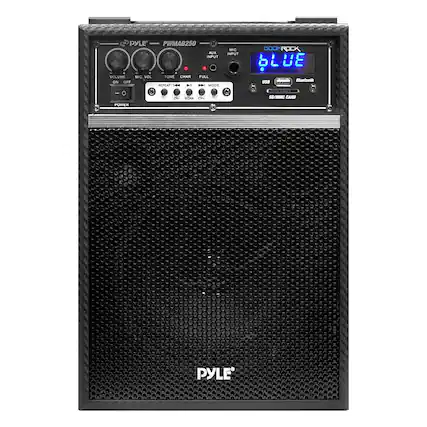 Front. PYLE - Pro 300W Bluetooth Battery Powered PA Speaker System - Black.