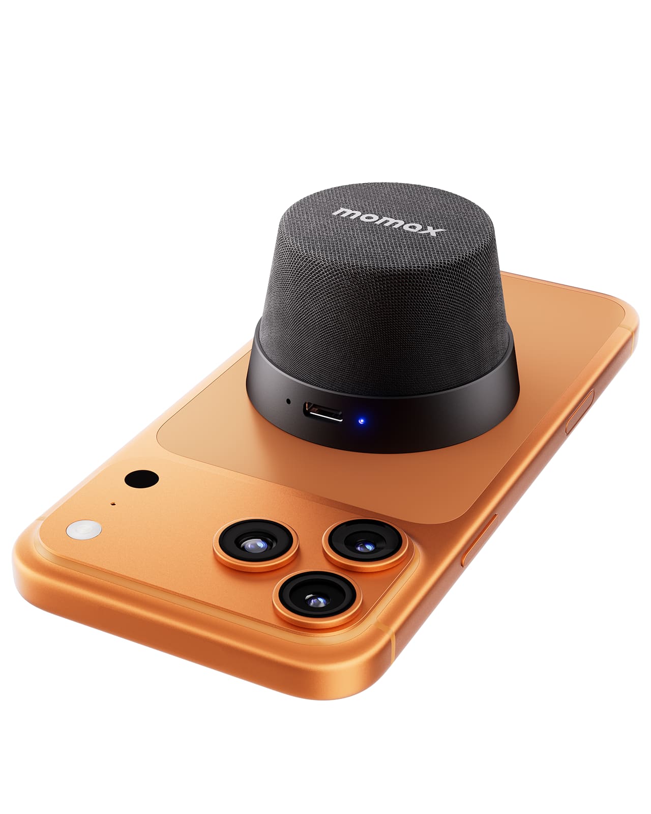 Momax - 1-Vibe Go Magnetic Portable True Wireless Speaker - Mini Waterproof Shower Speaker with Bass - Black