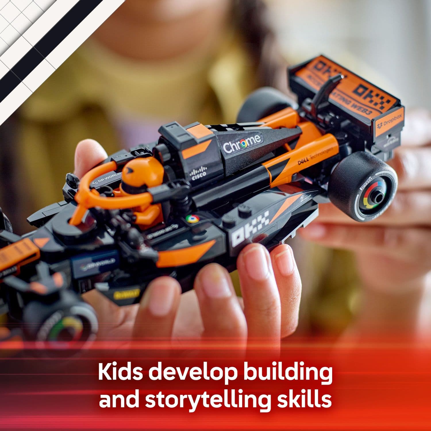 Kids develop building and storytelling skills.