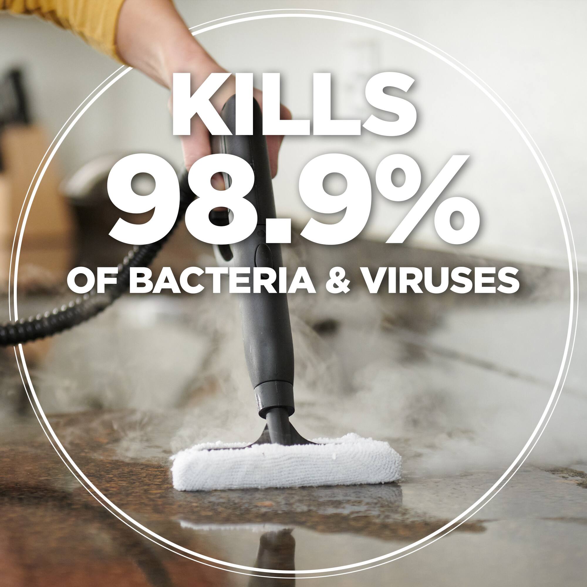 Kills 98.9% of Bacteria & Viruses