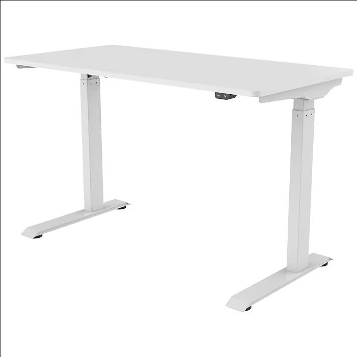Angle. FlexiSpot - FlexiSpot EC9W-E 48"W Electric Height Adjustable Standing Desk, with Basic Up & Down Control Button, White - White.